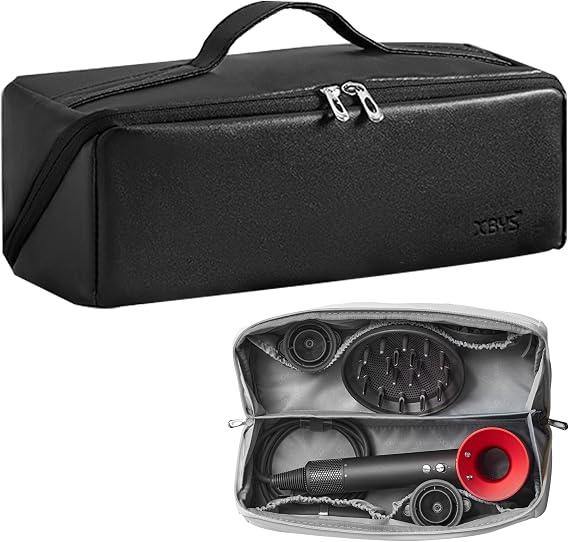 Veki Travel Storage Bag for Dyson Airwrap, Hair Tool Bag for Shark, Black