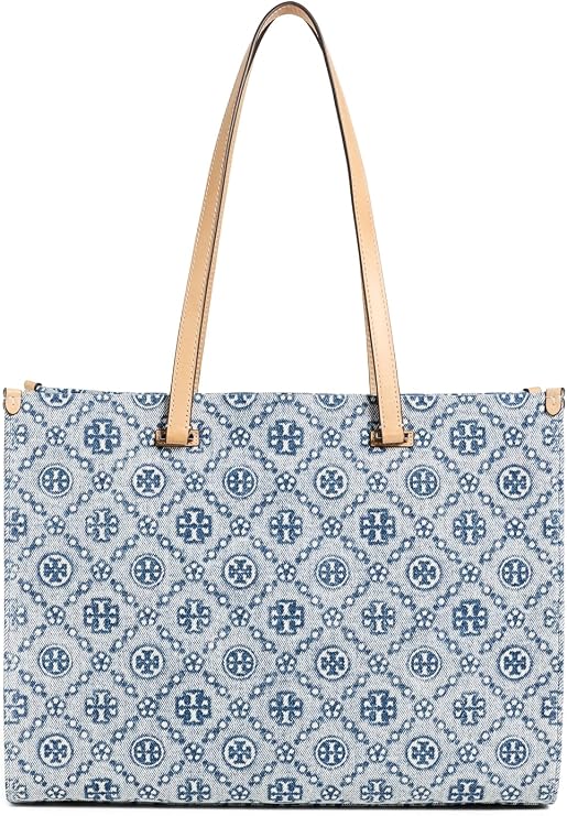 Tory Burch Women's T Monogram Denim Tote
