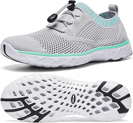 ALEADER Women's Lightweight Aqua Water Shoes Slip-on Quick Drying Swim Shoes