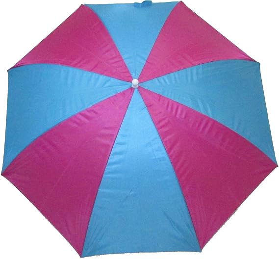 JGR Clip on Polyester Umbrella - Pink & Blue Stripe