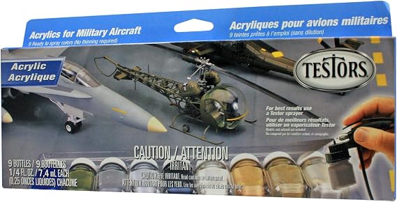Testors Aircraft Acrylic Paint Earth Tone Colors Set | Airbrush Compatible, Military Aircraft Colors, Hobby Finishing, Model Customization