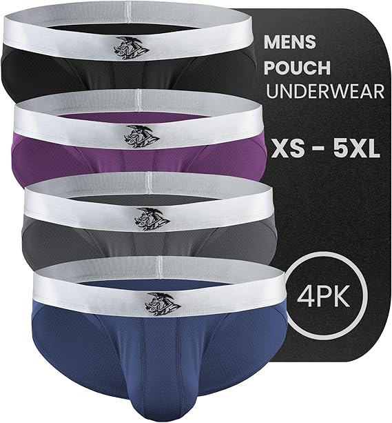 Real Men Ares-Ascent Low-Rise Pouch Bikini Brief - ABCD Custom Pouch Size - Waist XS-5XL