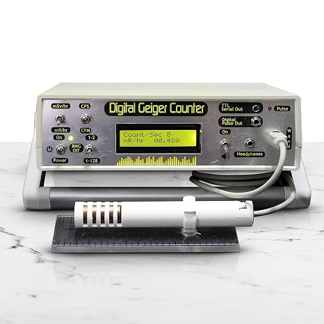 DTG-01 Desktop Professional Geiger Counter Nuclear Radiation Detection Monitor with Digital Meter and External Wand Probe - ANSI N323A Calibration Ready- 0.001 mR/hr Resolution - 1000 mR/hr Range