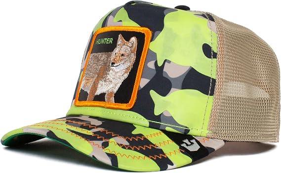 Goorin Bros. The Farm Kablamo Camo Collection Unisex Adjustable Trucker Hat, Lime (El Sorro Dorado), One Size