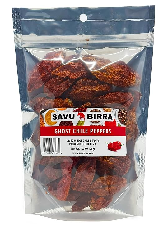 Savu Birra Ghost Chile Peppers, Whole-Dried