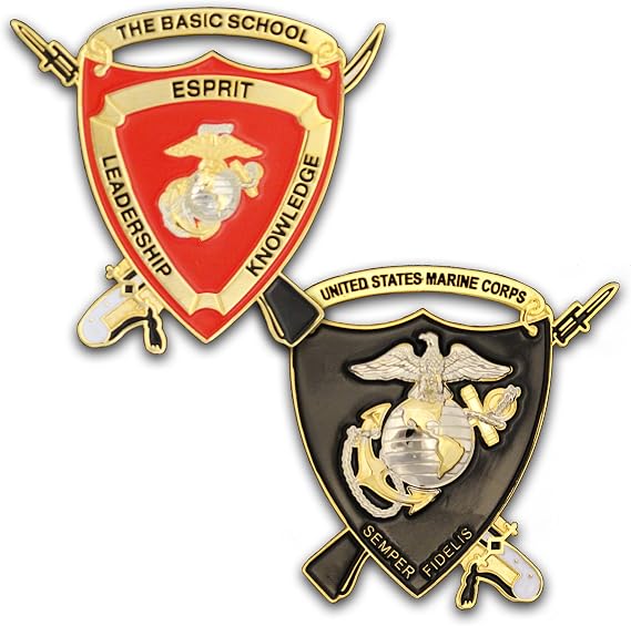 USMC Challenge Coin - TBS The Basic School Challenge Coin! Marine Corps Challenge Coin! Unreal Detail Officially Licensed & Designed by Marines for Marines!