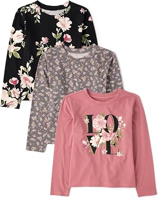 The Childrens Place Girls Long Sleeve Knit Fashion Shirt
