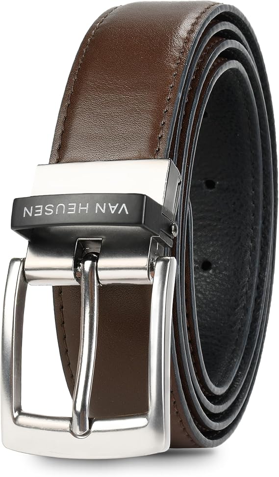 Van Heusen Men's Reversible PU Leather Belt for Jeans, Pants & Daily Wear
