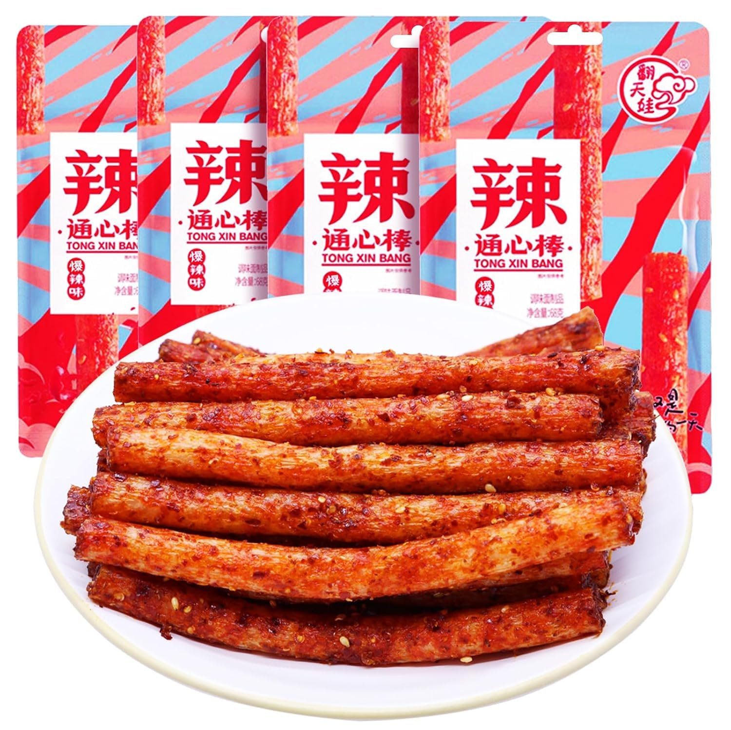 Latiao Spicy Strips - Spicy Gluten Strips, Chinese Special Casual Snack Food, Vegan, 辣条, 大面筋, 68g2.39 Ounces per Pack Pack of 5