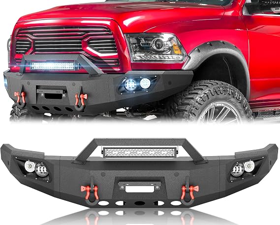 YZONA Steel Front Bumper Compatible with Ram 2500 3500 2010-2018