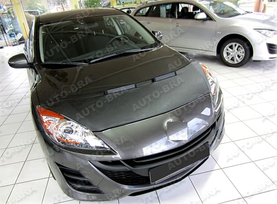 Hood Bra Front End Nose Mask Compatible with Mazda 3 2009-2013 Bonnet Bra STONEGUARD Protector Tuning