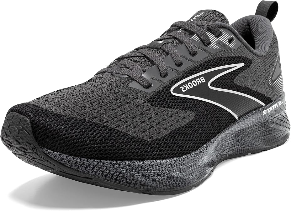 Brooks Mens Levitate 6 Neutral Running Shoe - Blackened Pearl/Ebony/White - 9.5 Medium