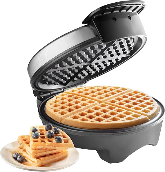 CucinaPro Waffle Maker- Griddle Makes 7 Inch Thin American Style Waffles | Non-Stick Electric Waffler Iron with Adjustable Temperature Control & Recipe Guide, Easy Use Breakfast Kitchen Essential