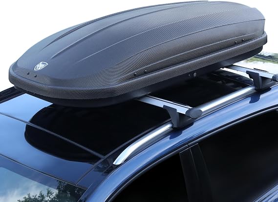 GAOMON Rooftop Cargo Box Carrier,Dual-Side Opening Roof Mount Travel Luggage Storage Capacity,165Lbs Weight Capacity with Secure Straps&Keys, 12 Cubic Feet,Black (12 Cubic Feet)