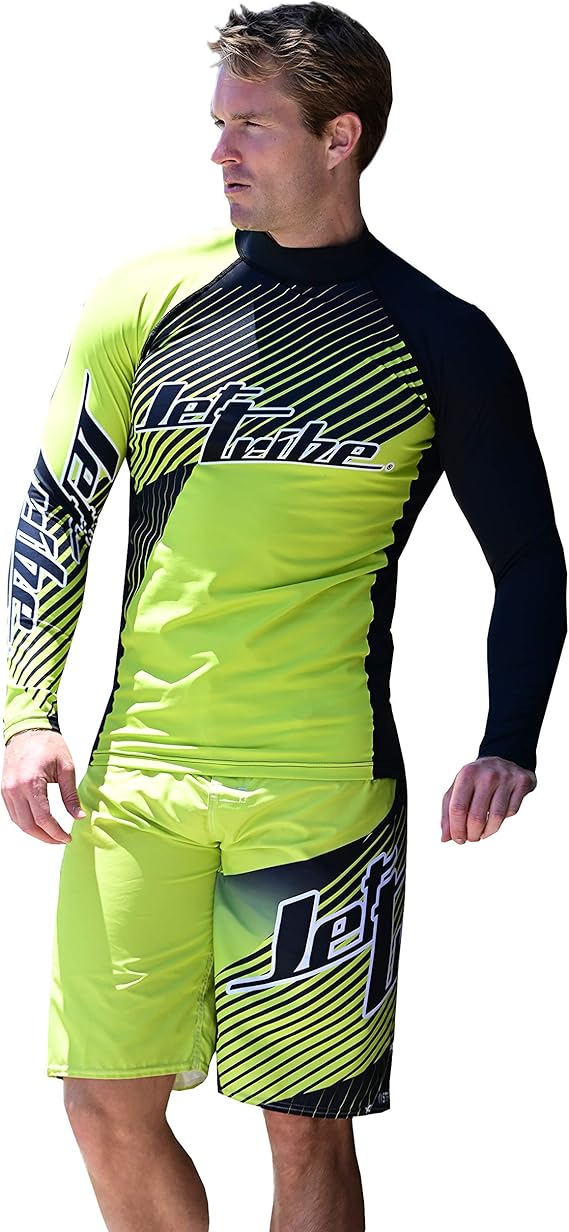 Jettribe Longsleeve Men's Rashguard Swim Shirt Hyper Series | UV Protection | PWC Jet Ski Accessories