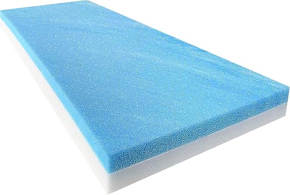FoamTouch 2"x30"x72" Gel Memory Foam Bench Cushion Replacement Medium Firm (Seat Replacement, Upholstery Sheet, Upholstery Foam, Mattress, Sofa Cushion, Foam Rubber Padding, Couch)