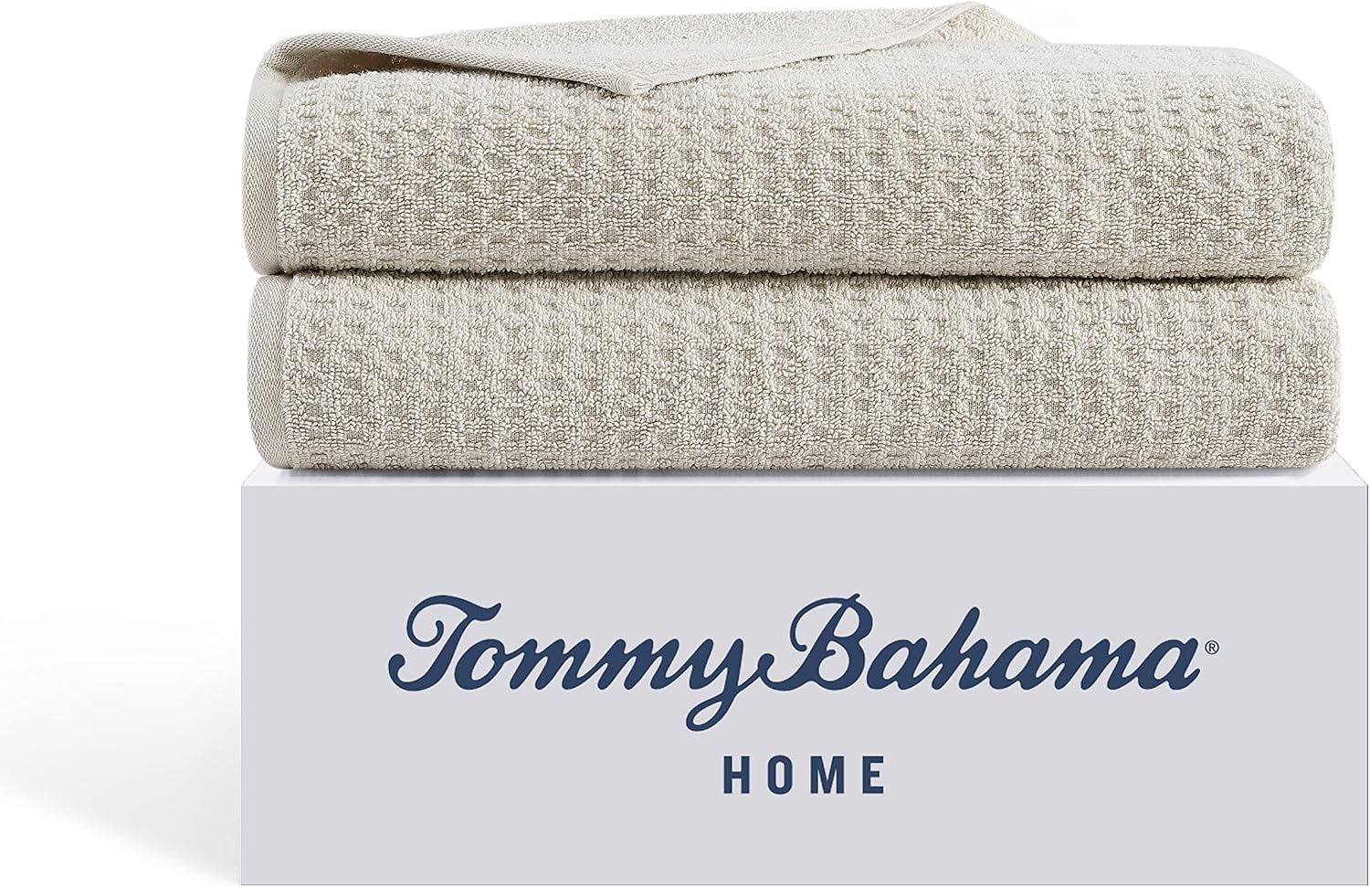 Tommy Bahama- Bath Sheet Set, Highly Absorbent Cotton Bathroom Decor, Low Linting & Fade Resistant Northern Pacific Light Brown, 2 Piece