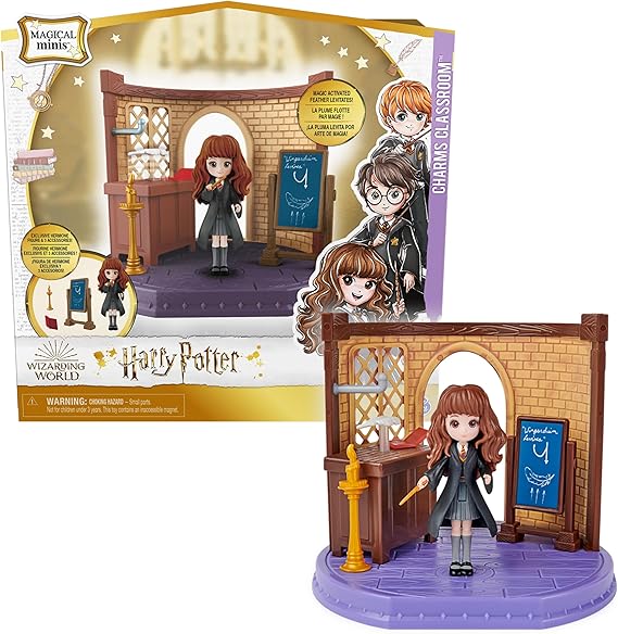 Wizarding World Harry Potter, Magical Minis Charms Classroom with Exclusive Hermione Granger Figure and Accessories, Kids Toys for Ages 5 and up