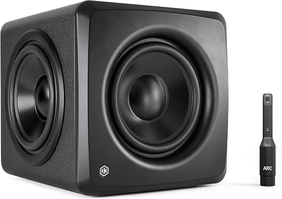 IK Multimedia iLoud Sub - Compact 25Hz Studio Subwoofer with ARC X Automatic Calibration, 6.5" Driver, Dual Passive Radiators, USB/Bluetooth, Perfect for Small Studios & Any Monitor Setup