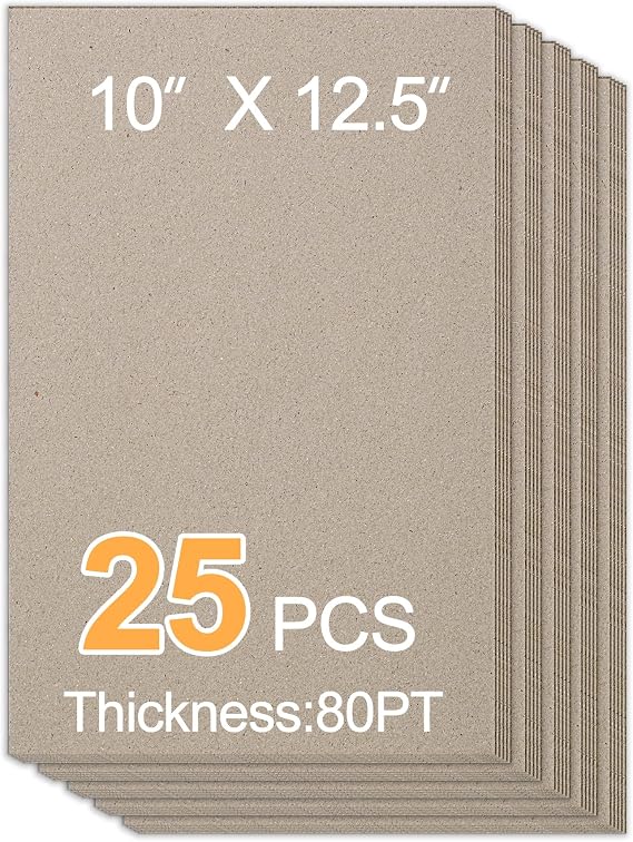 Chipboard Sheets (12.5 Inch x 10 Inch, Pack, 25)