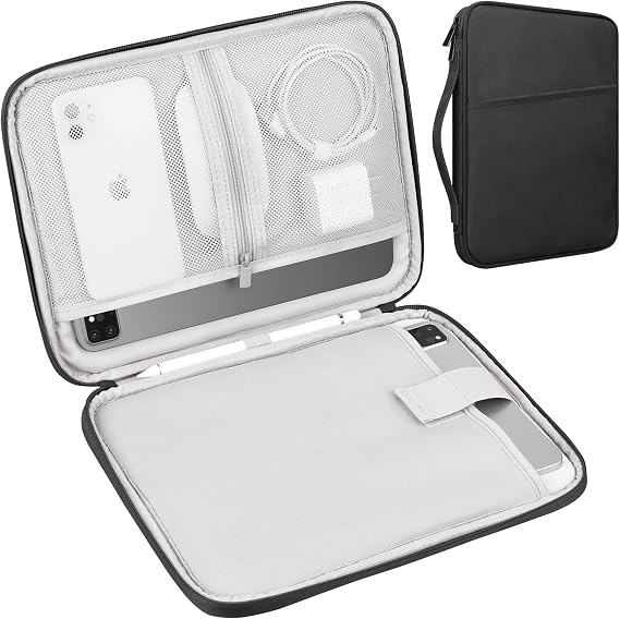 Lacdo Tablet Sleeve Bag Carrying Case for 11 inch iPad A16 / 11 inch iPad Air M4 M3 M2 / 11" iPad Pro M5 M4 / 10.9" iPad / 10.2" iPad / 10.9" iPad Air, 11" Samsung Galaxy Tab A9+, iPad Sleeve, Black