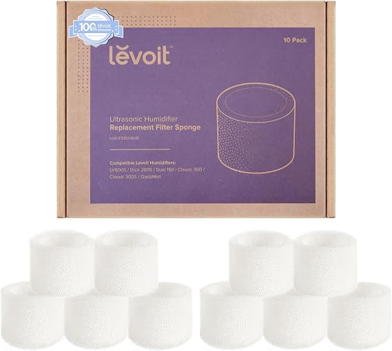 Levoit 10-Pack Top Fill Humidifier Replacement Filters, Capture Particles