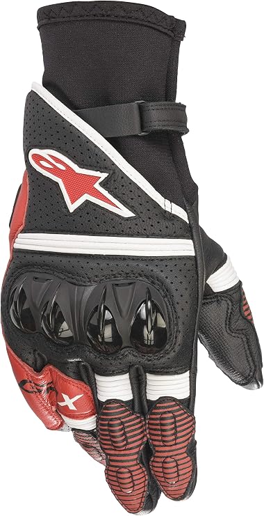 Alpinestars GP X V2 Men's Street Motorcycle Gloves - Black/White/Red/X-Large