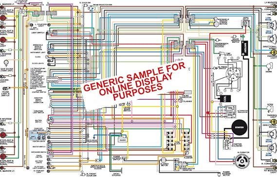 Full Color Laminated Wiring Diagram FITS 1973 AMC AMX & Javelin Large 11" X 17" Size