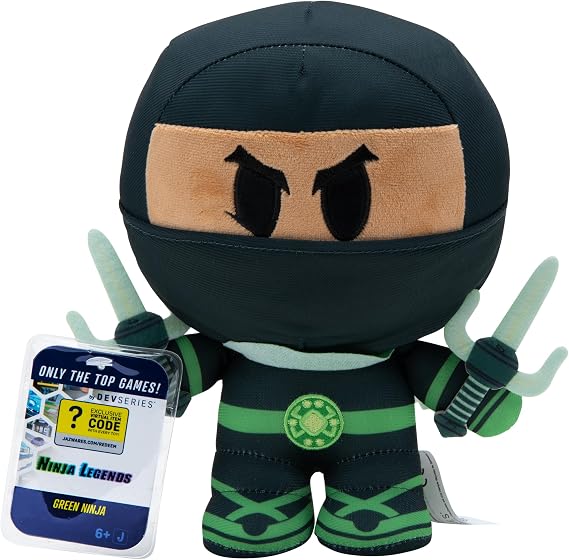 DevSeries Green Ninja Collector Plush - 8 Polyester Plush with Exclusive Virtual Item Code