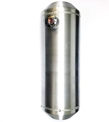 JSD 11 Gallons 10 x 33 Aluminum Spun Round Gas Tank  Fuel Tank End Fill 14 NPT Outlet