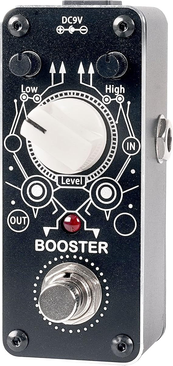 Sondery Mini Clean Booster Pedal for Electric Guitar and Bass True Bypass