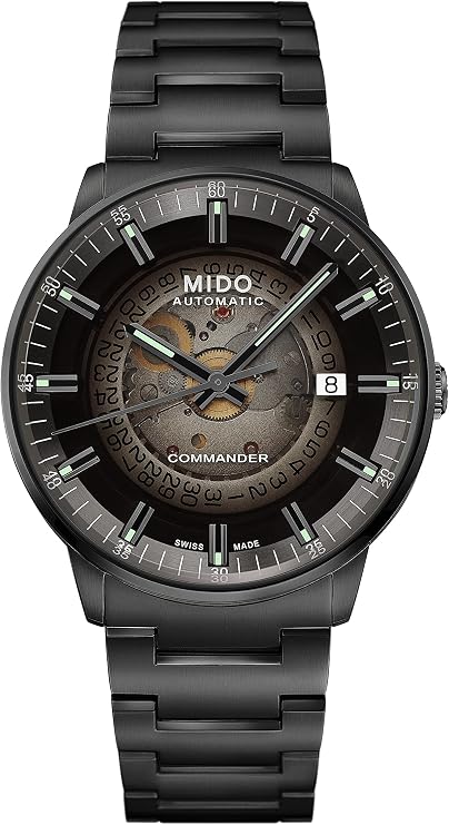 MIDO Commander Gradient - Swiss Automatic Watch for Men - See-Through Gradient Dial - 40mm Stainless Steel Case