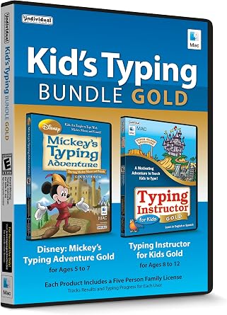 Kid's Typing Bundle Gold - Mac - Includes Two Software Typing Programs to Teach Kids How to Type with Mickey Mouse & Friends or on Typer Island - CD/PC