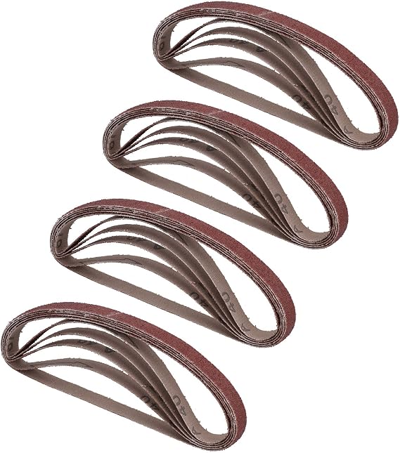 Belt Power Finger File Sander Abrasive Sanding Belts 330mm x 10mm 40 Grit 20 PK