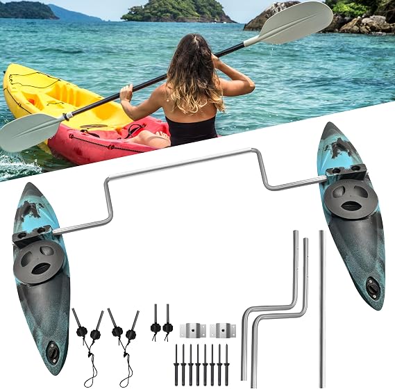 Kayak Stabilizers, Canoe Stabilizer, Kayak Outriggers & Stabilizers System Kit with Installation Accessories and Sidekick Arms Rod