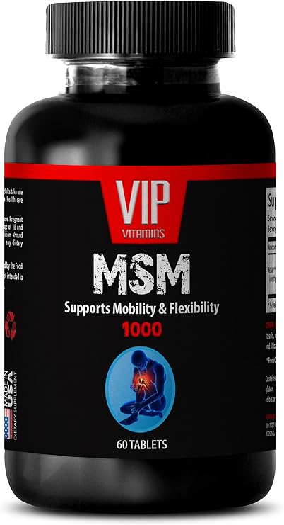 Vitamins for Joints and Bones for Women - MSM 1000MG - Supports Mobility and Flexibility - msm Supplement Tablets, msm Sulfur Supplement, Joint Support Supplement, Bone Supplements - 1 Bot 60 Tab