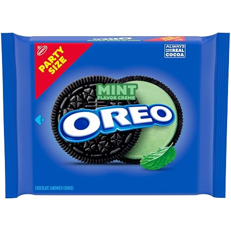 OREO Mint Cream Chocolate Sandwich Cookies Party Size 750ml