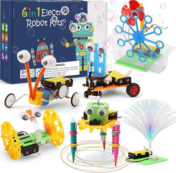 STEM Robot Kit, Kids Science Kit, Age 5-7, 6-8 Years, 8-10 Years, 8-12 Years, Engineering Robot Building Toy, Science Experiment Project, STEM Toy, Activity 8-12 Years Old Boys Girls