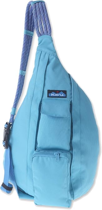 KAVU Rope Sling, Water-Resistant Crossbody Bag | 600D Recycled Polyester, Water Resistant, 0.8 lbs | 22-44-In Strap, 2 Zip Compartments & Phone Pocket | Hiking & Travel