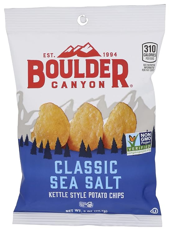 Boulder Canyon, Chips Potato Totally Natural, 2 Ounce