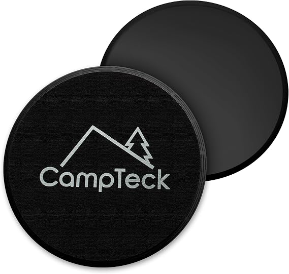 CampTeck Dual Sided Gliding Discs Core Sliders for Home Fitness Workout, Abdominal & Full Body Exercises – For Use on Carpet & Hard Floors - 2pcs