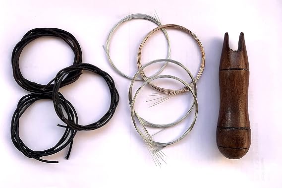 Sarangi Combo Accessory Set Including Gut string set, metal string set, wrench