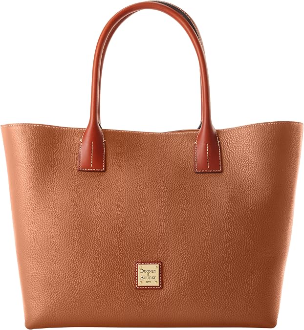 Dooney & Bourke Tote Bags for Women, Pebble Grain Leather Russel Bag with Zipper Pocket