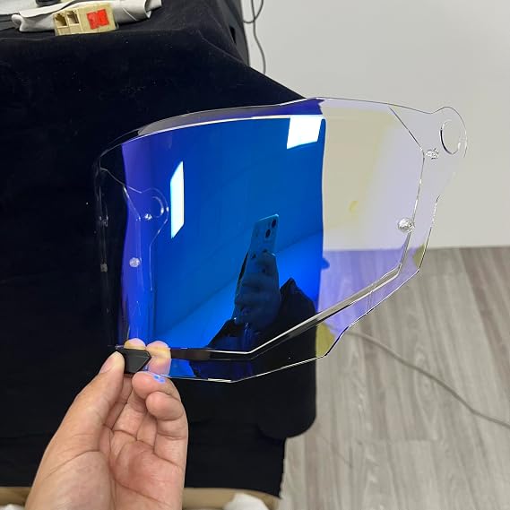 Shield for LS2 Explorer,Explorer Carbon,MX701 Helmet Visor Uv Protected Lentes para Casco De Moto (Clear Blue-for Day &Night)