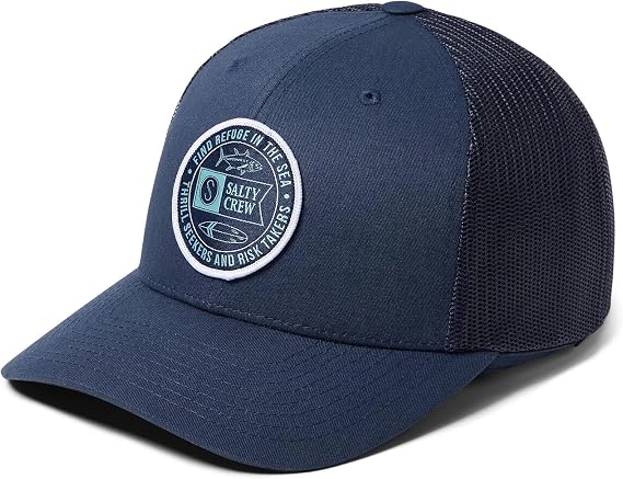 Salty Crew Retro Trucker Hat - Adjustable 6 Panel Snap Back Hat - Beach Lifestyle Apparel