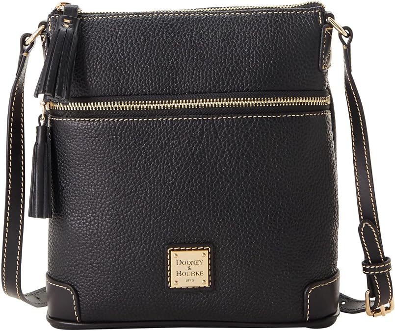Dooney & Bourke Handbag, Pebble Grain Small Tassel Crossbody - Black