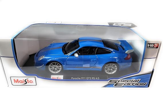 Maisto Porsche 911 GT3 RS 4.0 Blue 1/18 Car Model by Bburago