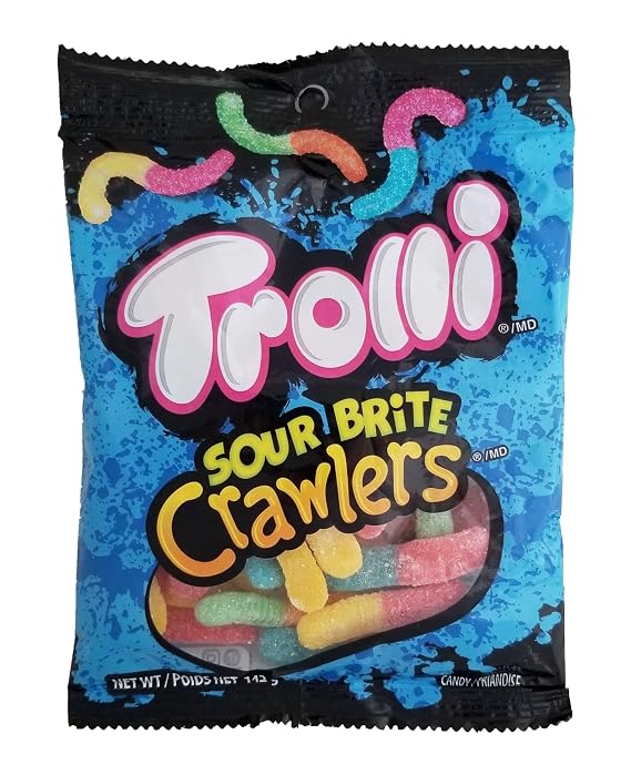 Ferrara Candy Company Trolli Sour Brite Crawlers, Original Flavor, 142g5 oz. Imported from Canada