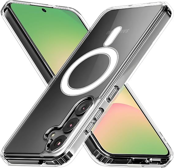 Rongep Samsung Galaxy A56 için Şeffaf Kılıf Mag-Clear Güçlü Manyetikli [MagSafe ile Uyumlu] A56 Koruyucu Sararmaya Dayanıklı Kalın Yapılı Darbe Emici PC+TPU Hibrit Tasarım Samsung A56 Kılıfı