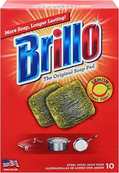 Brillo Steel Wool Soap Pads, Lemon, 10-Count